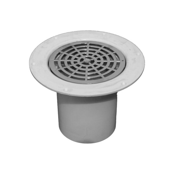JO MaxiFlex vinyltop Ø130 forkromet rist Ø110 lodret
