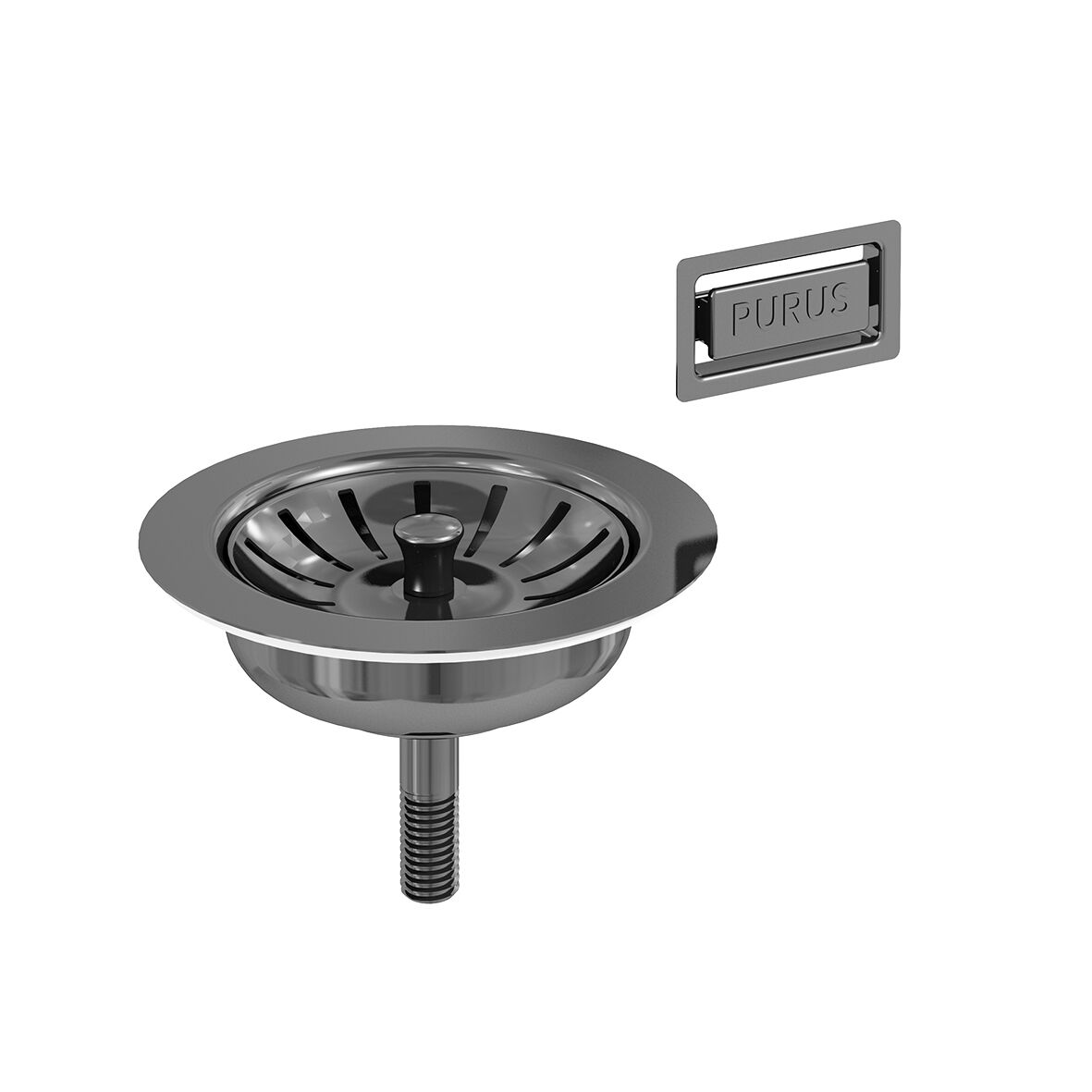 603702 Korgventil Svart inkl Designbricka