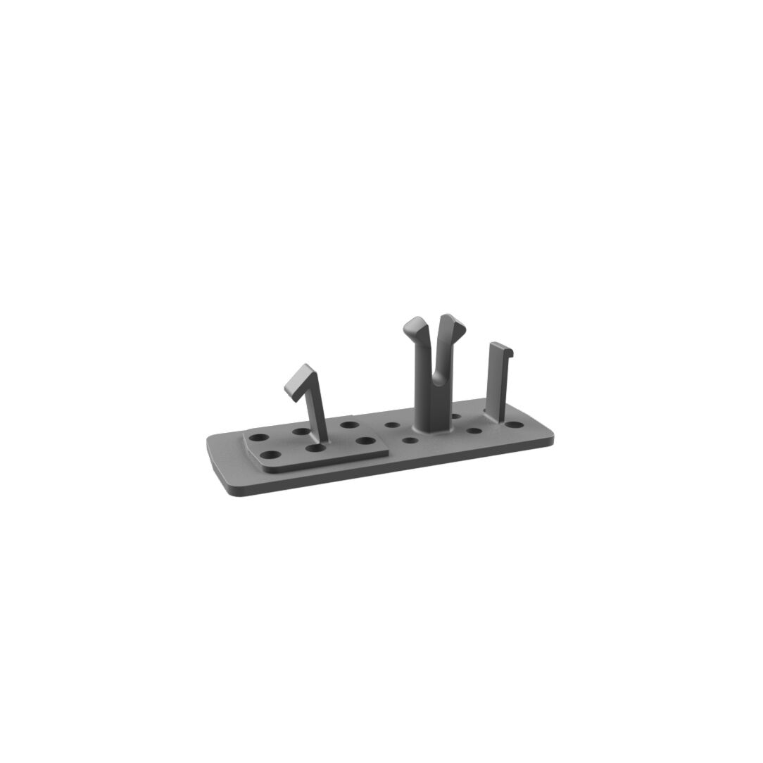 3858074 Purus Clip limplatta Ø12-16 enkel krom